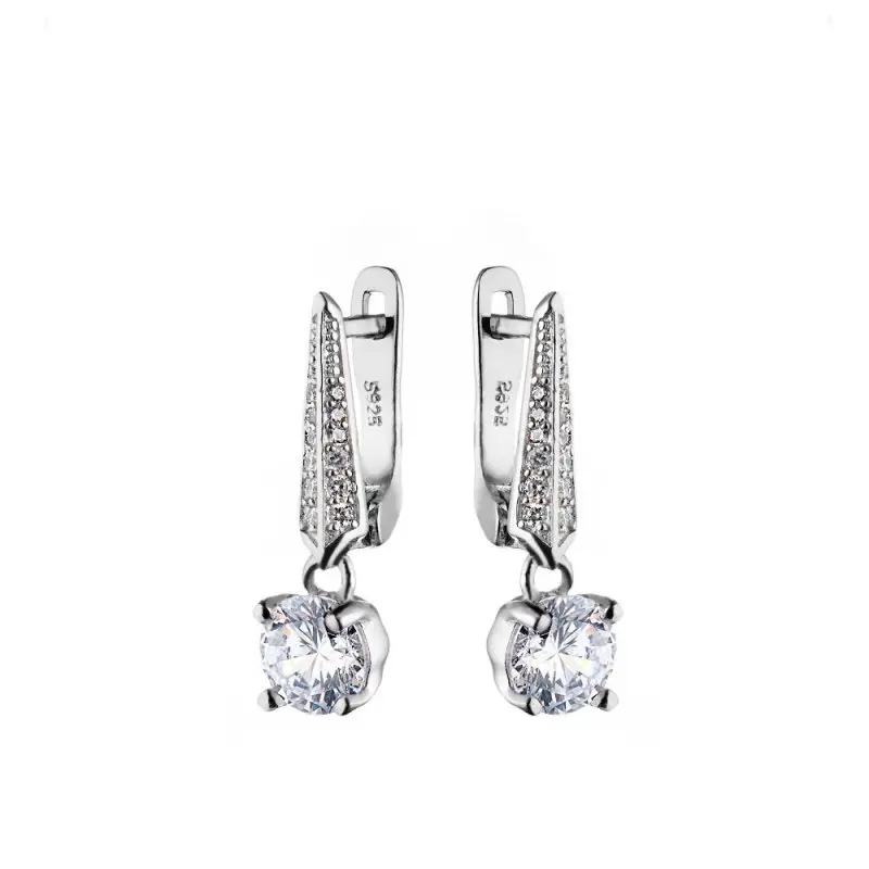 Серьги подвесные из серебра