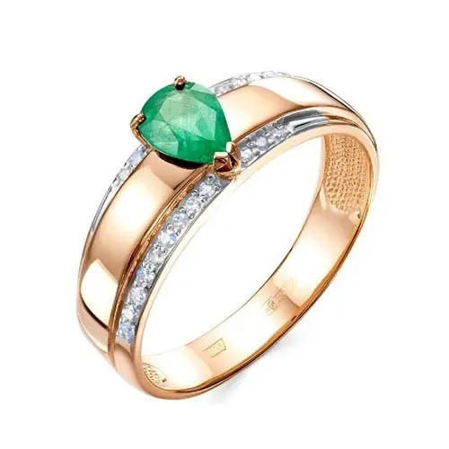 Кольцо декоративное из красного золота