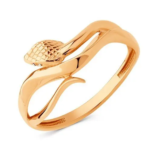 Кольцо декоративное из красного золота