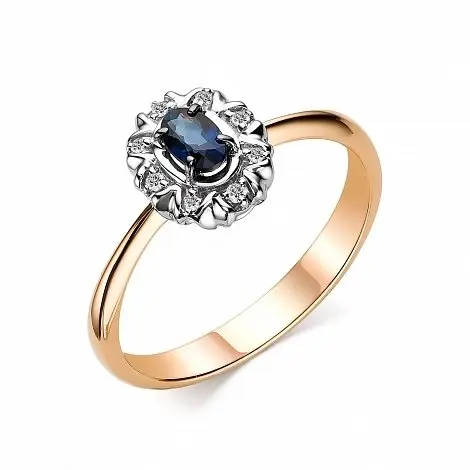 Кольцо декоративное из комбинированного золота