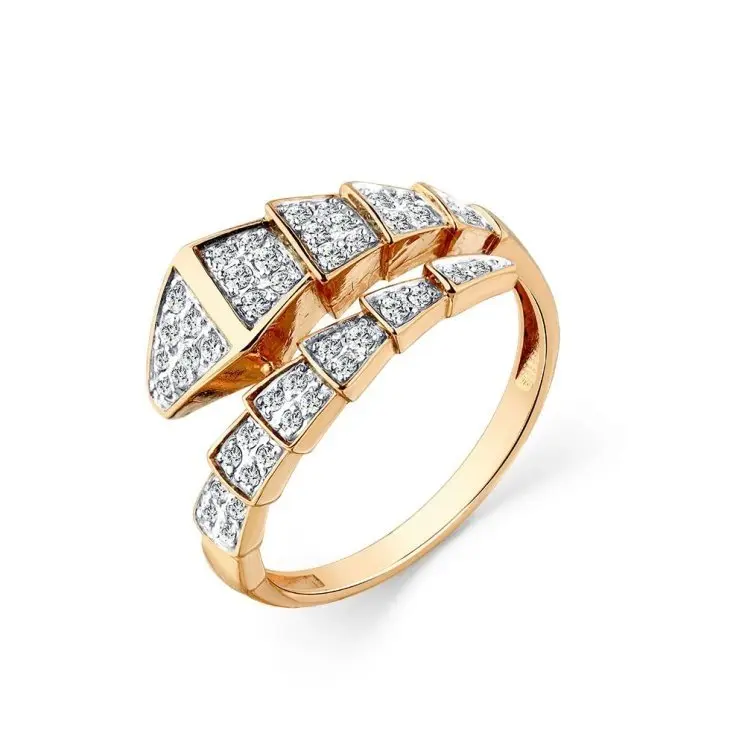 Кольцо декоративное из красного золота