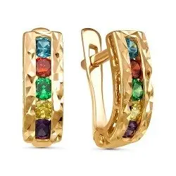 Серьги детские из красного золота