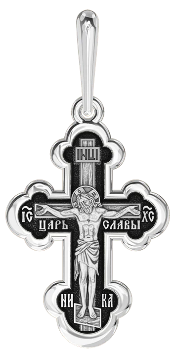 Подвеска крест из серебра