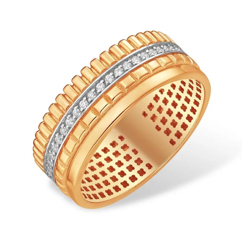 Кольцо декоративное из красного золота