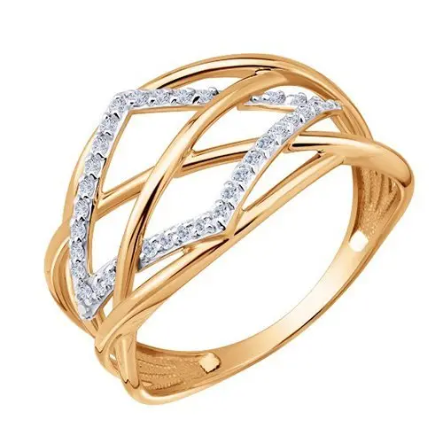 Кольцо декоративное из красного золота