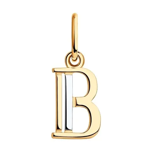 Подвеска буква из красного золота