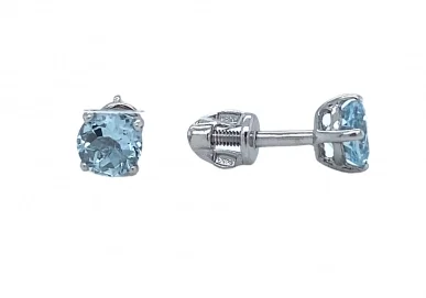 Серьги пуссеты из серебра