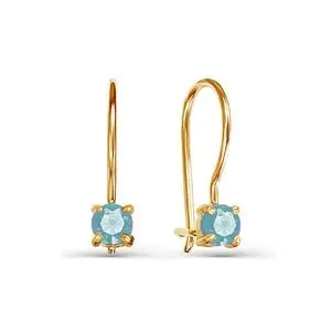 Серьги детские из красного золота
