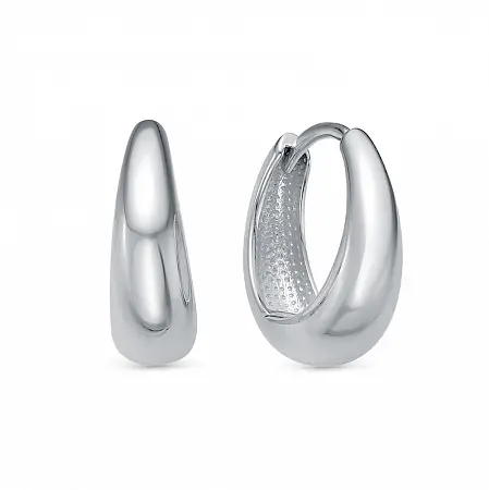 Серьги конго из серебра