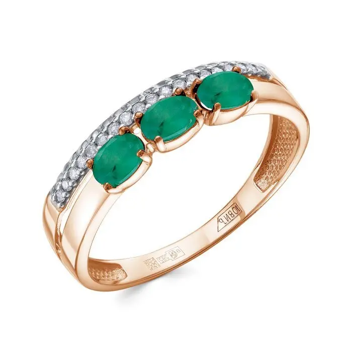 Кольцо декоративное из комбинированного золота