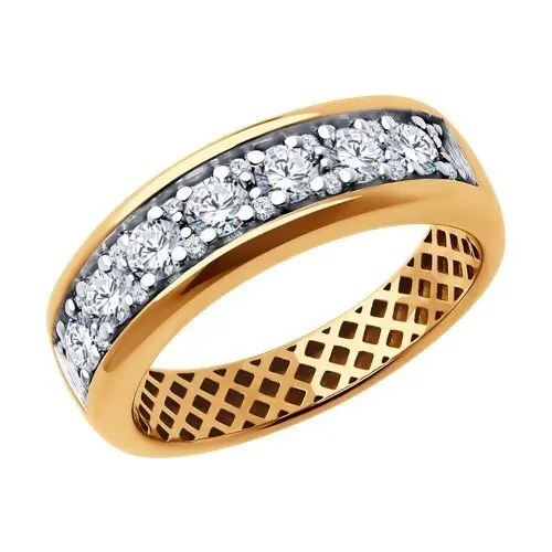 Кольцо декоративное из красного золота