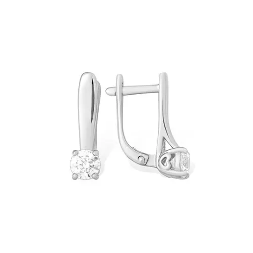 Серьги с английским замком из серебра