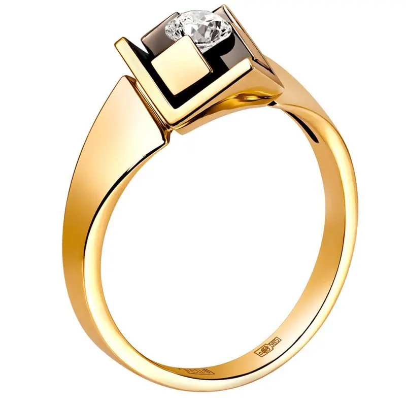 Кольцо декоративное из желтого золота