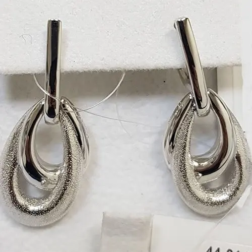 Серьги подвесные из серебра