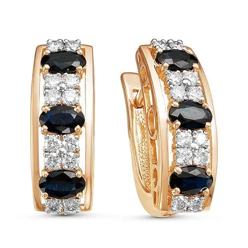 Серьги с английским замком из белого золота