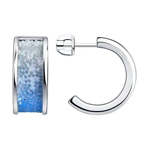 Серьги пуссеты из серебра