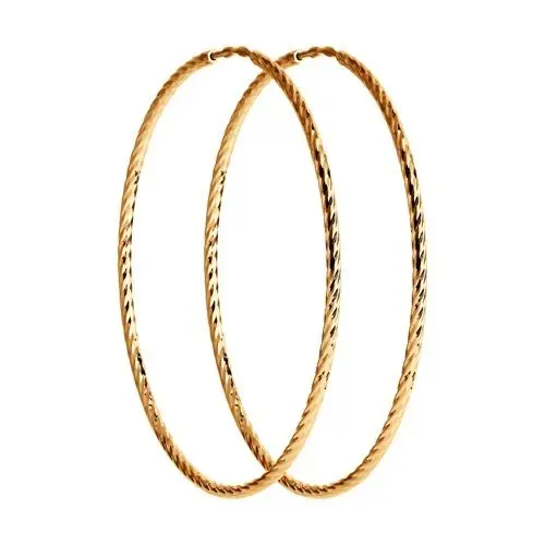 Серьги конго из красного золота