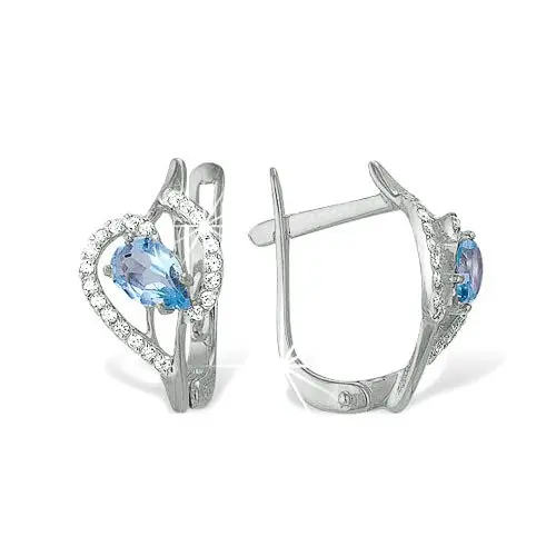 Серьги с английским замком из серебра