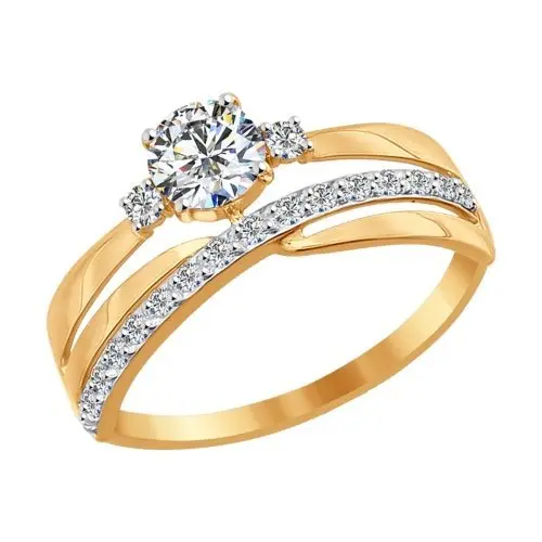 Кольцо декоративное из красного золота