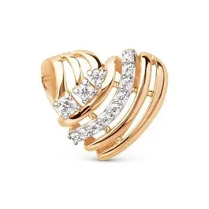 Подвеска бегунок из красного золота