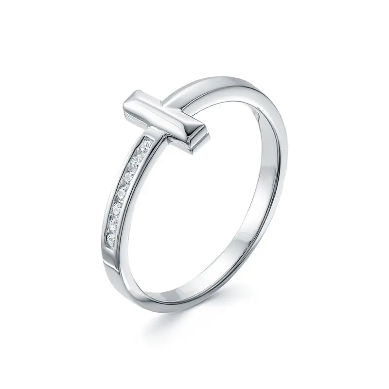 Кольцо декоративное из белого золота