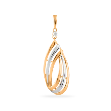 Подвеска декоративная из комбинированного золота