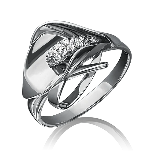 Кольцо декоративное из белого золота