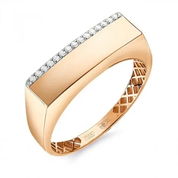 Кольцо декоративное из красного золота