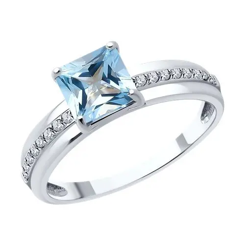 Кольцо декоративное из белого золота