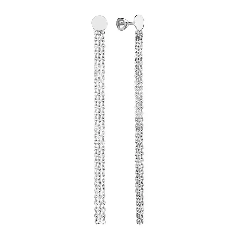 Серьги подвесные из серебра