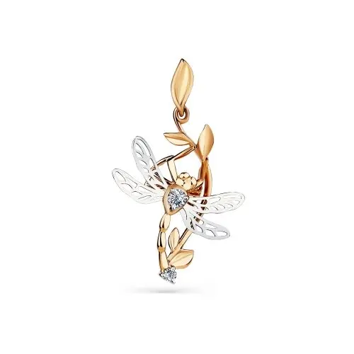 Подвеска декоративная из комбинированного золота