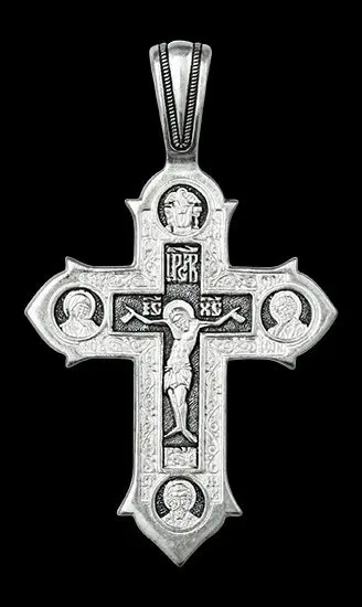 Подвеска крест из серебра