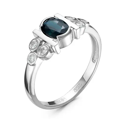 Кольцо декоративное из белого золота