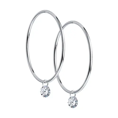 Серьги конго из серебра