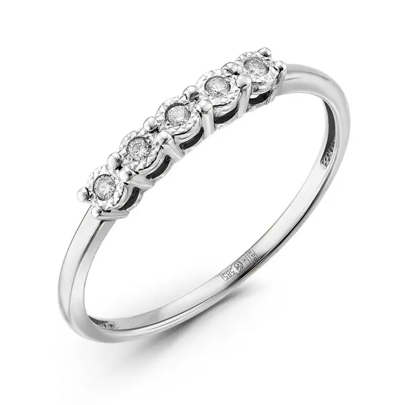 Кольцо декоративное из белого золота