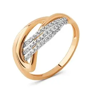 Кольцо декоративное из комбинированного золота