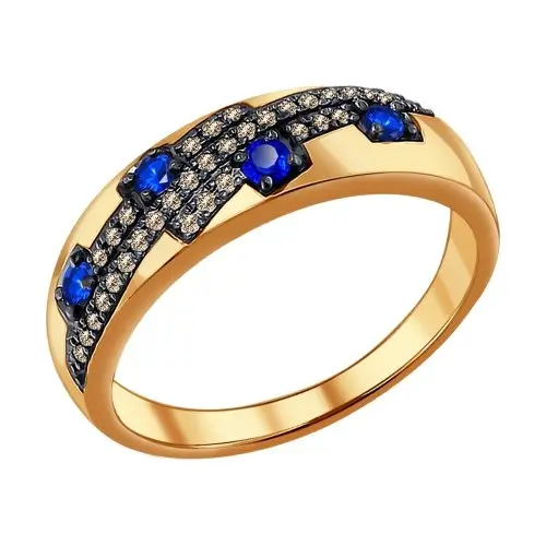 Кольцо декоративное из красного золота