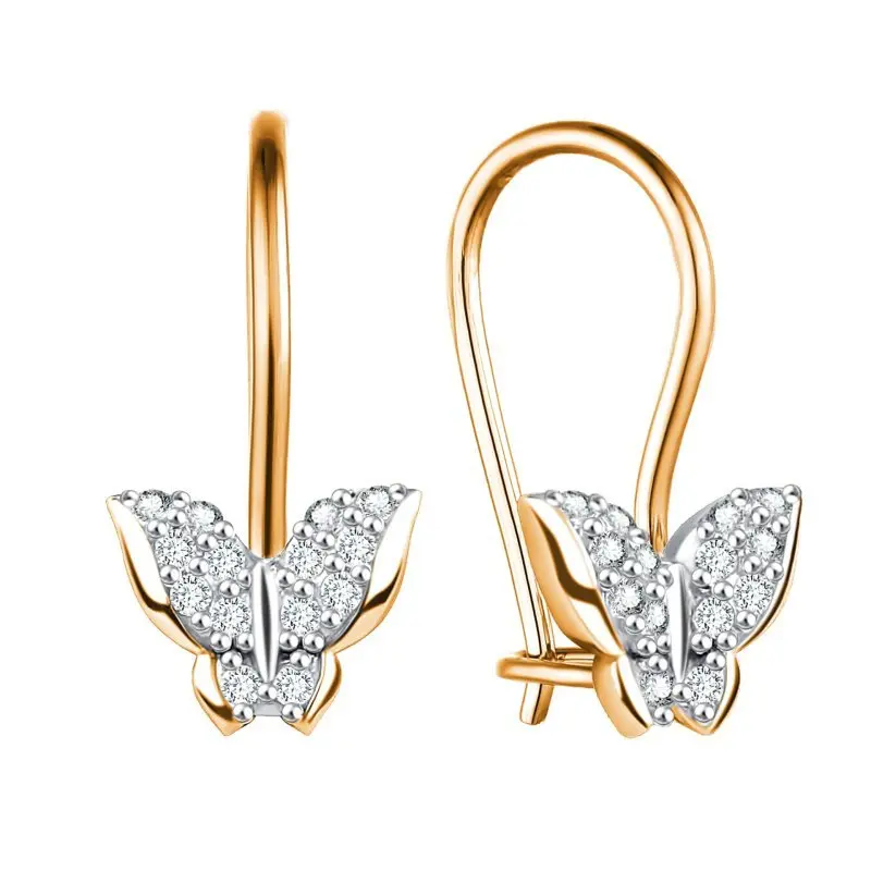 Серьги детские из позолоты