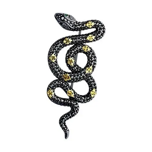 Брошь из черного серебра