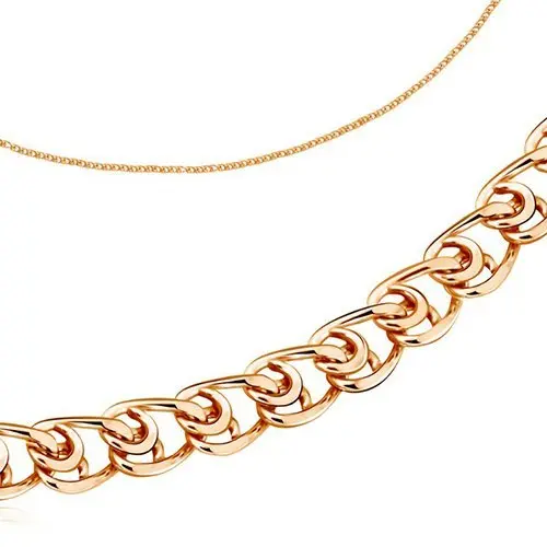 Браслет цепочный из красного золота