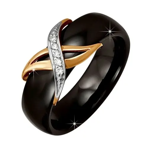 Кольцо декоративное из красного золота