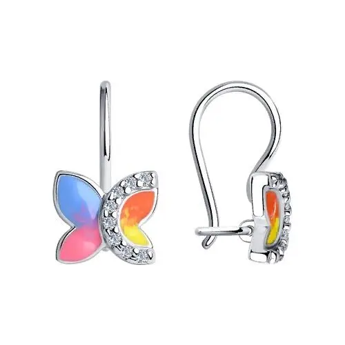 Серьги детские из серебра