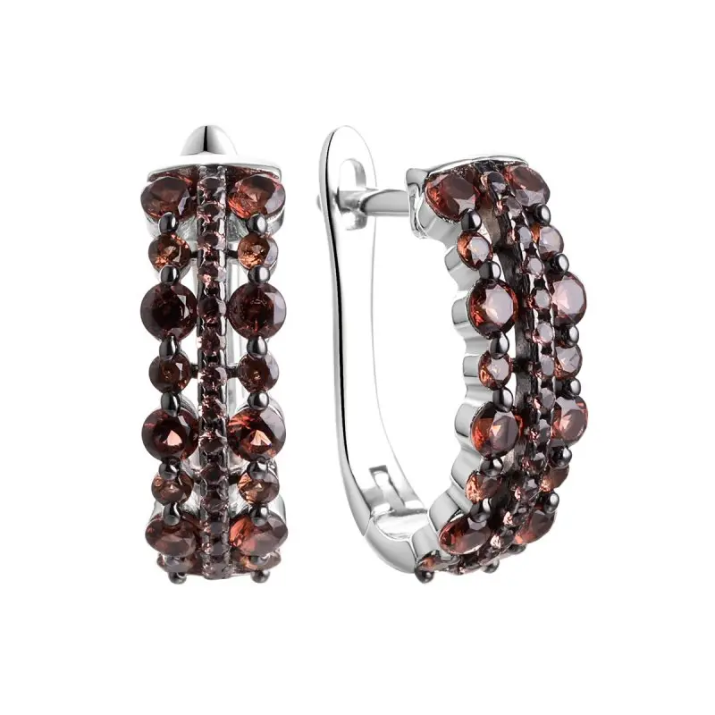 Серьги с английским замком из серебра