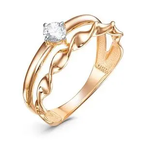 Кольцо декоративное из красного золота