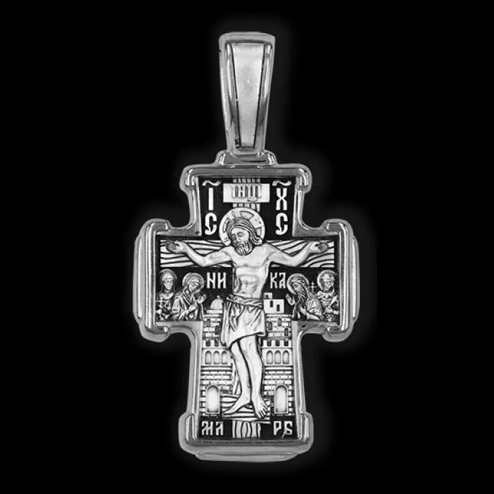 Подвеска крест из серебра