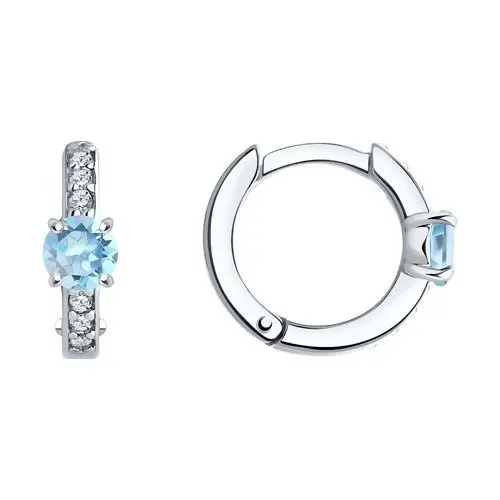 Серьги с английским замком из серебра