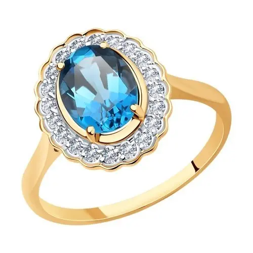 Кольцо декоративное из красного золота