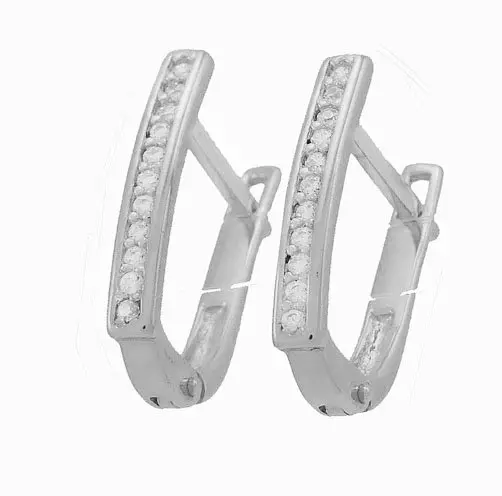 Серьги с английским замком из серебра