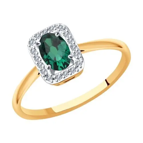 Кольцо декоративное из комбинированного золота