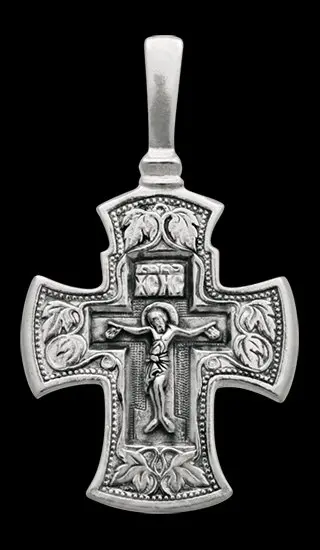 Подвеска крест из серебра